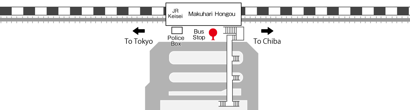 Direction from JR Makuhari Hongo to MAkuhari Messe by bus